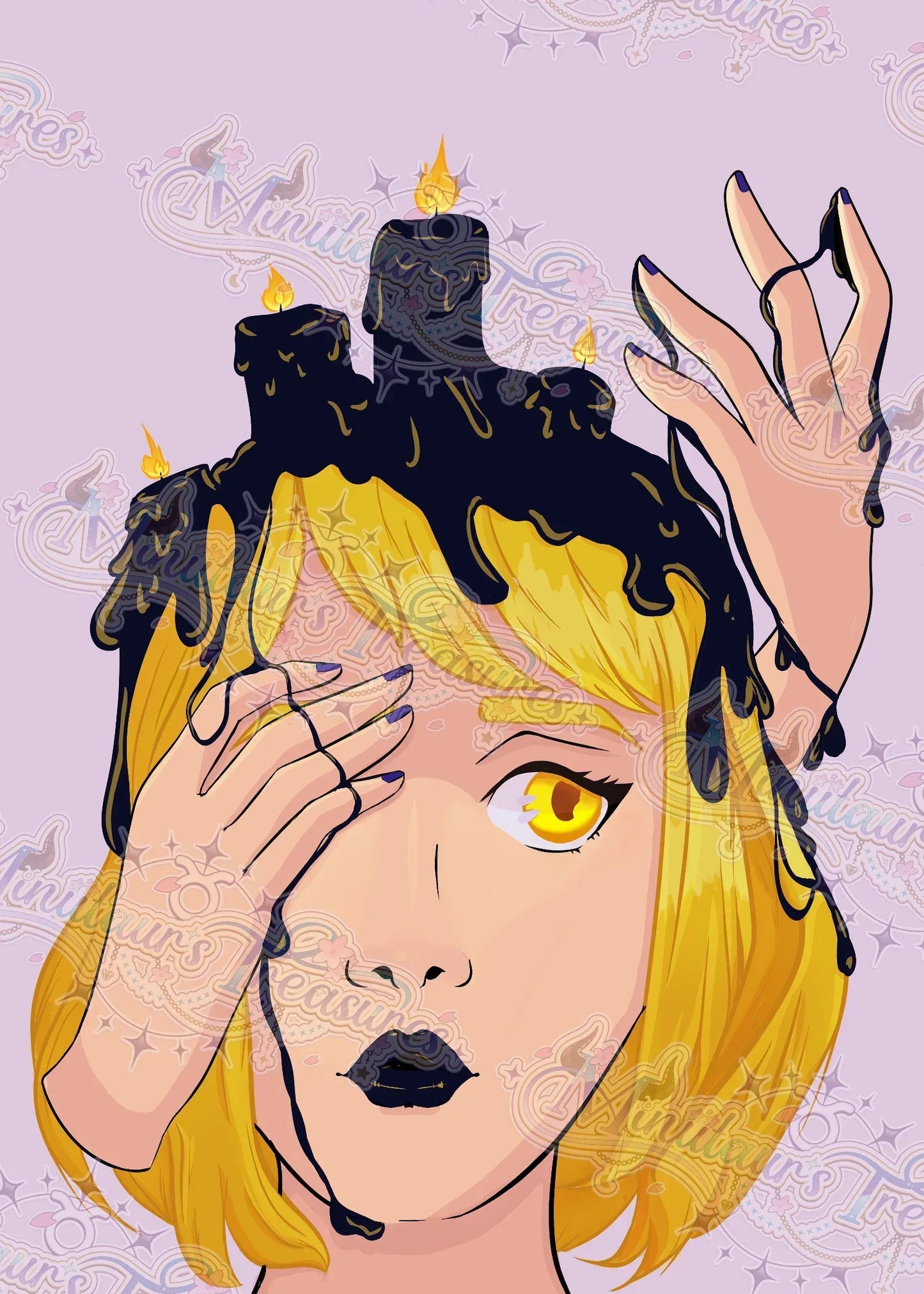 A candles drip 5x7 - MiniitaursTreasures